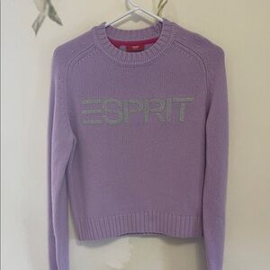 Esprit Lavender Purple Wool and Cashmere Crew Neck Sweater